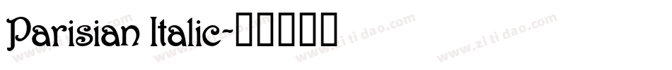 Parisian Italic字体转换